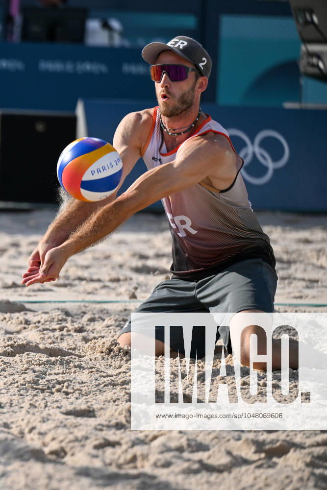 Olympic Games Beach Volleyball Paris 01 08 2024 Preliminary round, Men, GER AUS, Clemens Wickler 2, GER ,