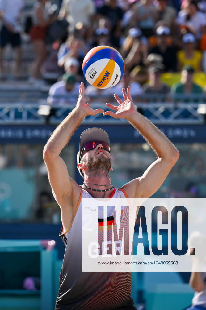Olympic Games Beach Volleyball Paris 01 08 2024 Preliminary round, Men, GER AUS, Clemens Wickler 2, GER ,