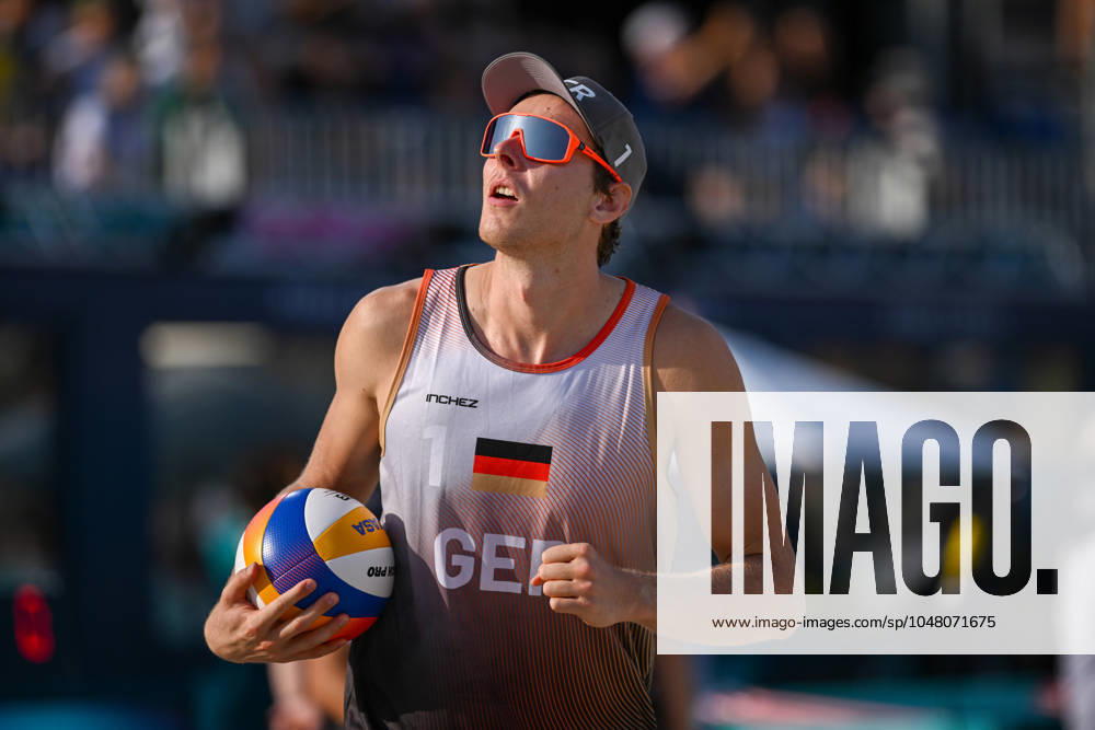 Olympic Games Beach Volleyball Paris 01 08 2024 Preliminary round, Men, GER AUS, Nils Ehlers 1, GER ,