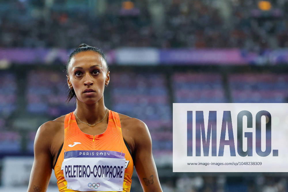 Ana Peleteiro-Compaore of Spain looks on during the Women s Triple Jump Final of the Athletics at Stade de France during the Paris 2024 Olympics Games on August 3, 2024 in Paris, France. Paris FRANCE - ZUMAa181 20240803_zaa_a181_330