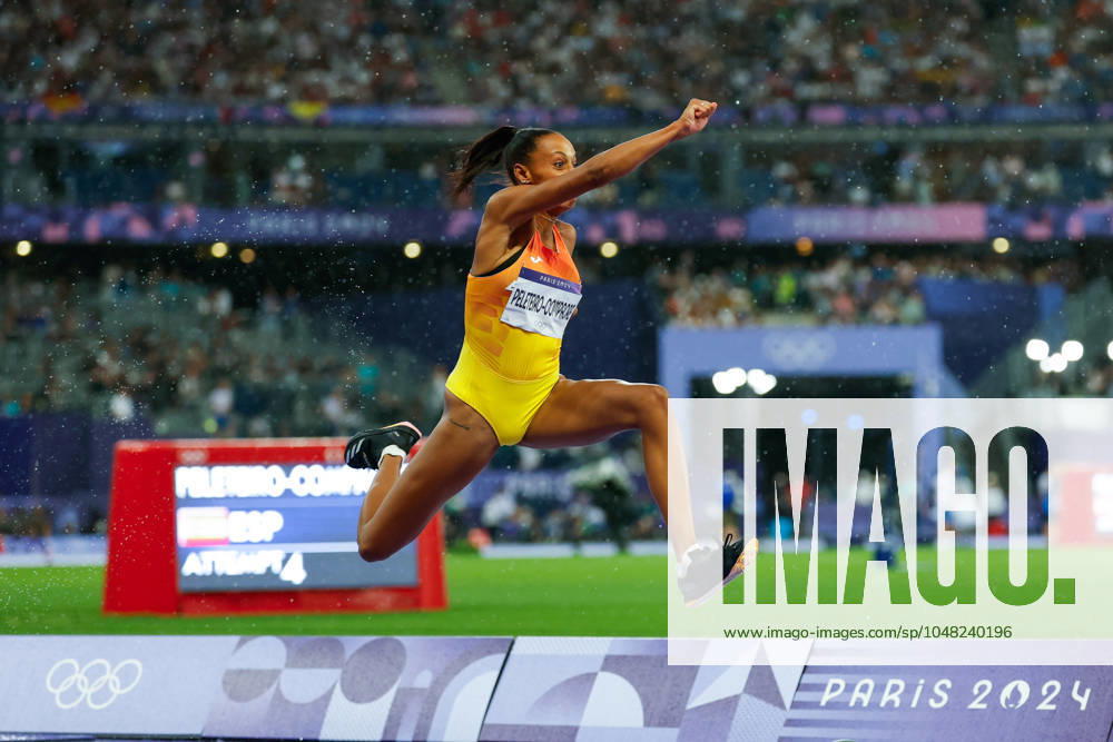 Ana Peleteiro-Compaore of Spain competes during the Women s Triple Jump Final of the Athletics at Stade de France during the Paris 2024 Olympics Games on August 3, 2024 in Paris, France. Paris FRANCE - ZUMAa181 20240803_zaa_a181_329