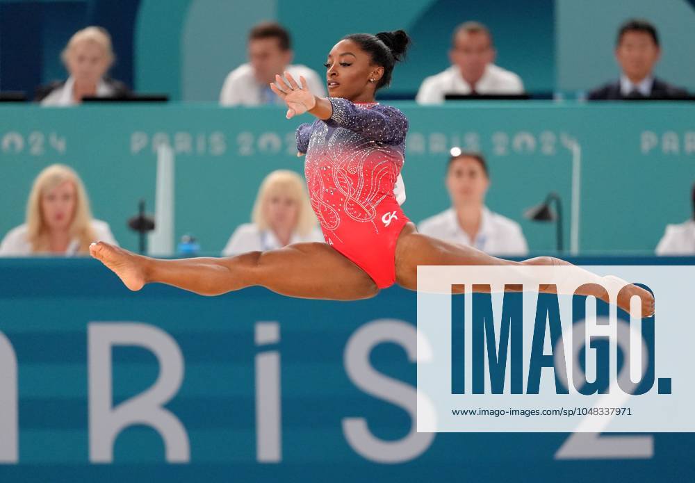 Simone Biles during the Artistic Gymnastic Women s Floor Exercise Final Paris 2024 Olympic Games, Olympische Spiele, Olympia, OS Day Ten, Paris, France - 05 Aug 2024