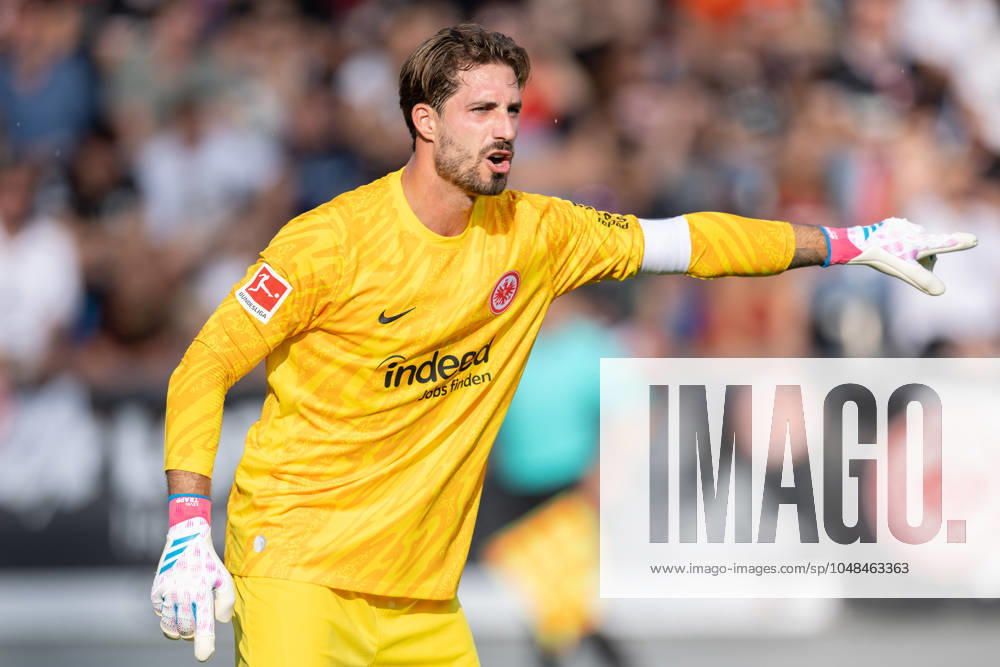 FSV Frankfurt Eintracht Frankfurt, Test match goalkeeper Kevin Trapp Eintracht Frankfurt, 1 Test match between FSV Frankfurt and Eintracht Frankfurt on August 7, 2024 in Frankfurt , Frankfurt am Main Hessen Germany PSD Bank Arena