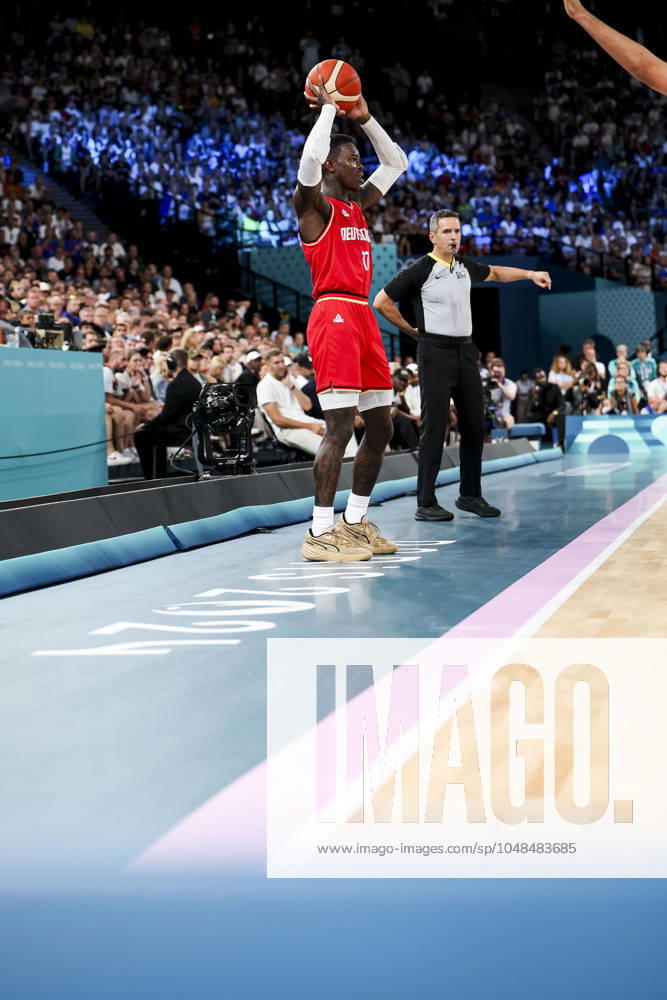 OLYMPICS - Olympic Summer Games 2024 PARIS,FRANCE,08.AUG.24 - OLYMPICS, BASKETBALL - Olympic Summer Games Paris 2024, men, semifinal, France vs Germany. Image shows Dennis Schroder (GER). GEPAxpictures xPatrickxSteiner