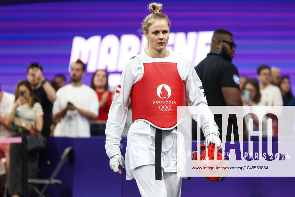 OLYMPICS - Olympic Summer Games 2024 PARIS,FRANCE,10.AUG.24 - OLYMPICS, TAEKWONDO - Olympic Summer Games Paris 2024, +67kg, women. Image shows Marlene Jahl (AUT). GEPAxpictures Rauthner