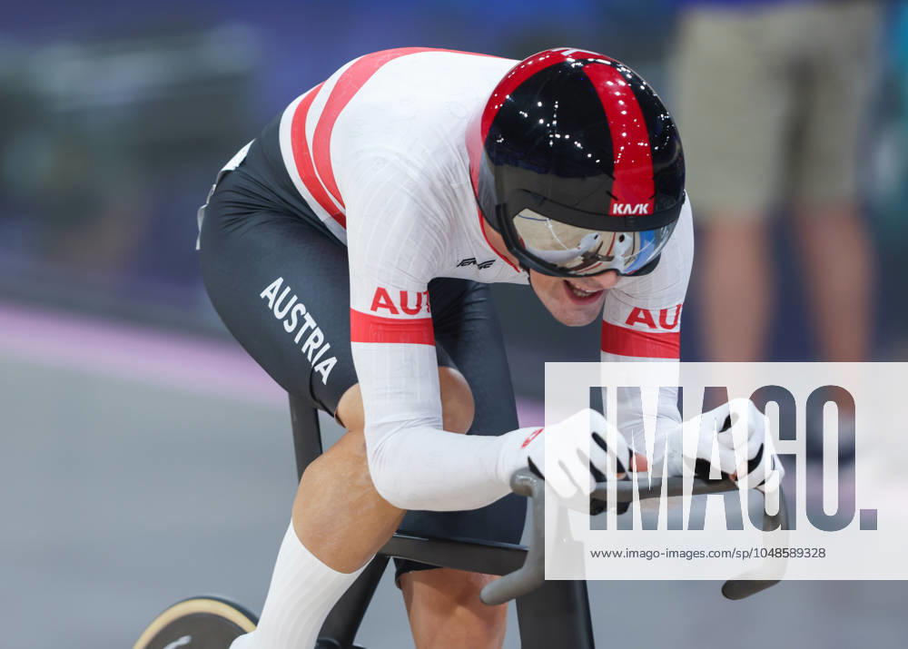 OLYMPICS - Olympic Summer Games 2024 PARIS,FRANCE,10.AUG.24 - OLYMPICS, CYCLING - Olympic Summer Games Paris 2024, mens madison. Image shows Maximilian Schmidbauer (AUT). GEPAxpictures xHaraldxSteiner
