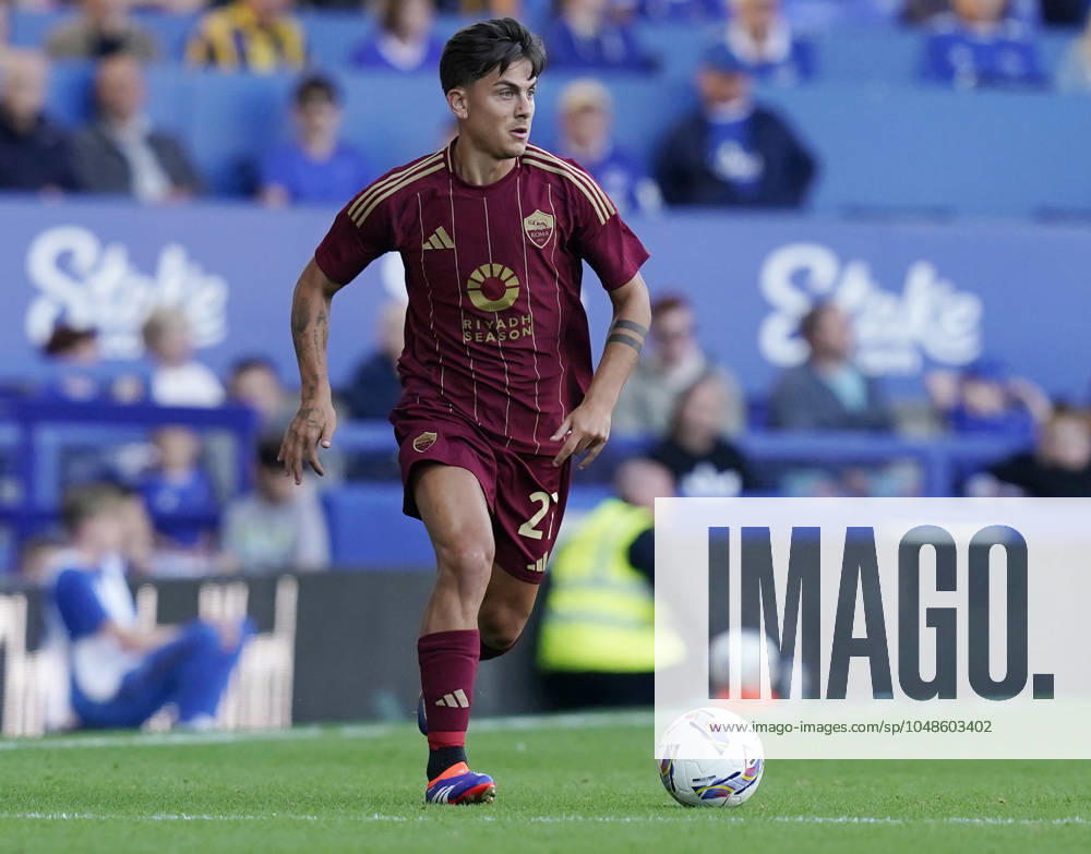 Liverpool, England, 10th August 2024. Paulo Dybala of AS Roma during the Pre Season Friendly match at Goodison Park, Liverpool. Picture credit should read: Andrew Yates Sportimage . SPI-3246-0091