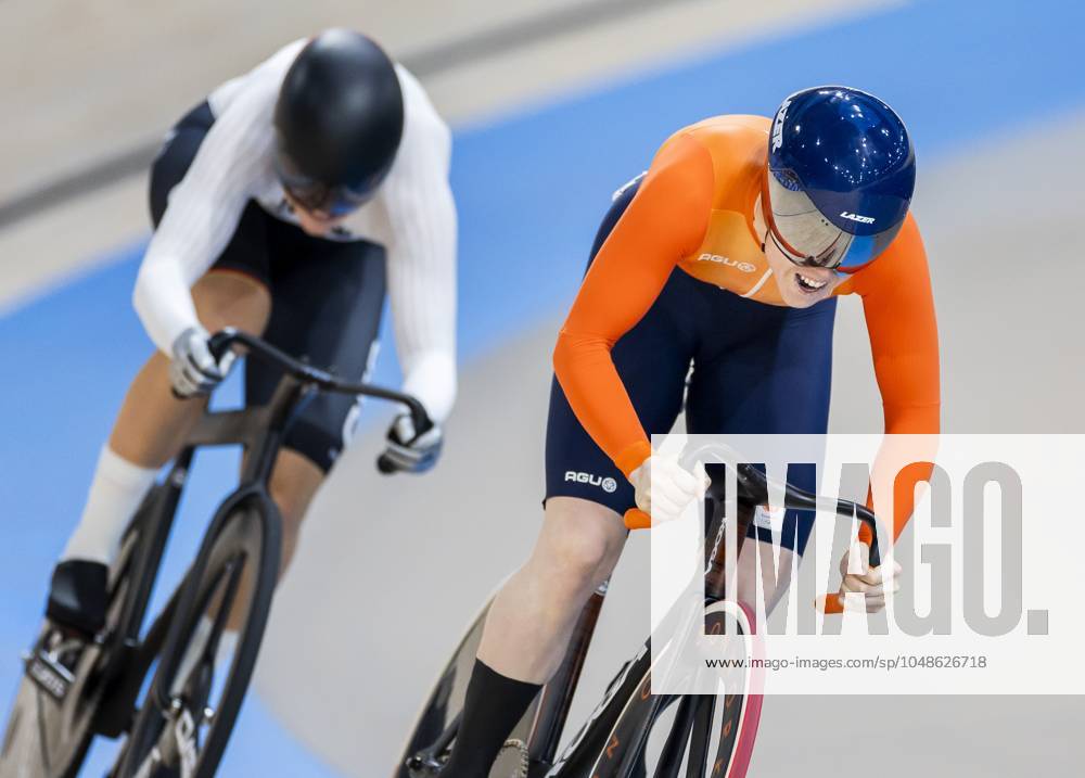 SAINT-QUENTIN-EN-YVELINES - Hetty van de Wouw during the sprint (w) event in Track cycling, Rad, Radsport, Bahnrad, Bahn at the Velodrome at the Olympic Games, Olympische Spiele, Olympia, OS ANP KOEN VAN WEEL ANPxSportx IVx 505777906 originalFilename: 505777906