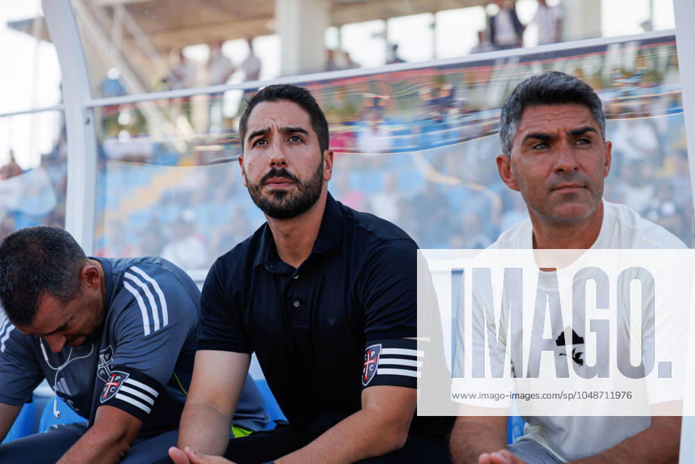 Casa Pia AC Vs Boavista FC in Rio Maior, Portugal - 10 Aug 2024 (L-R) Joao Pereira and Alexandre Santana (Casa Pia AC) seen during the Liga Portugal game between teams of Casa Pia AC and Boavista FC at Estadio Municipal Rio Maior. Final score; Casa Pia AC 0:1 Boavista FC Rio Maior Portugal