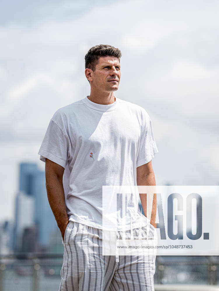 Mario Gomez Technical Director Red Bull Soccer International at Hotel W Hoboken in New Jersey Departure RB Leipzig to the training camp in the USA on July 31, 2024 New York City Photo Thomas Eisenhuth US Tour RB Leipzig Mario Gomez
