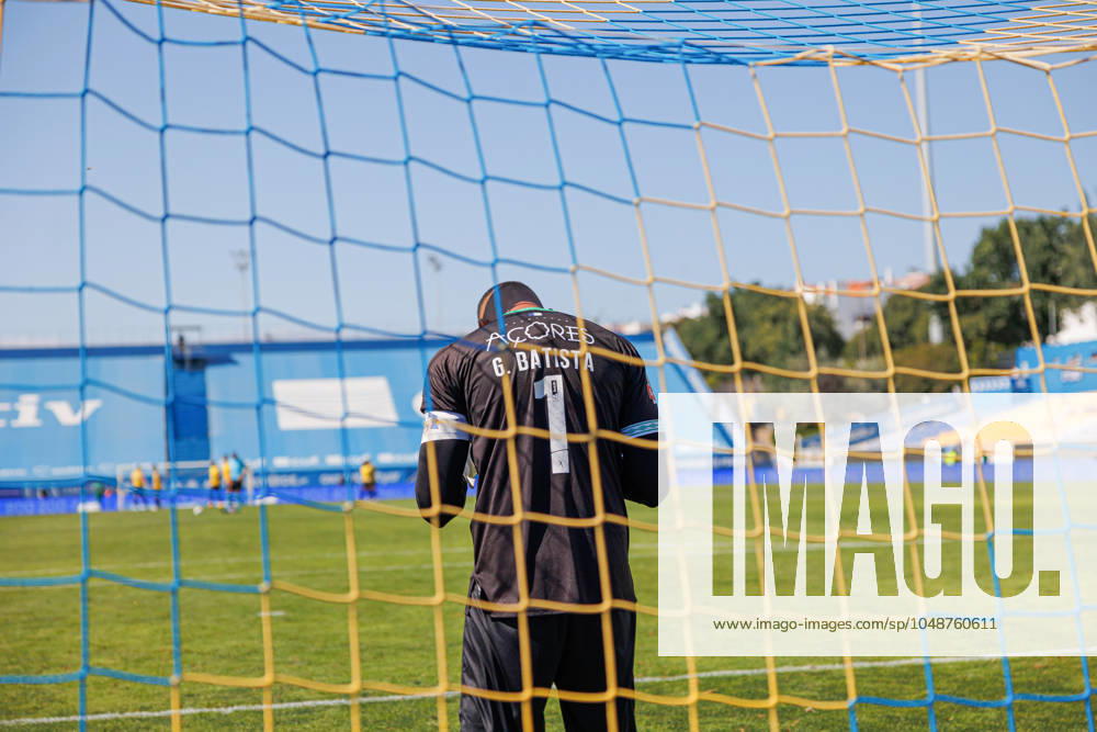 GD Estoril Praia Vs CD Santa Clara in Estoril, Portugal - 11 Aug 2024 Gabriel Batista (CD Santa Clara) seen during the Liga Portugal game between teams of GD Estoril Praia and CD Santa Clara at Estadio Antonio Coimbra da Mota. GD Estoril Praia vs CD Santa Clara. GD Estoril Praia defeated by CD Santa Clara 1-1 Estoril Portugal