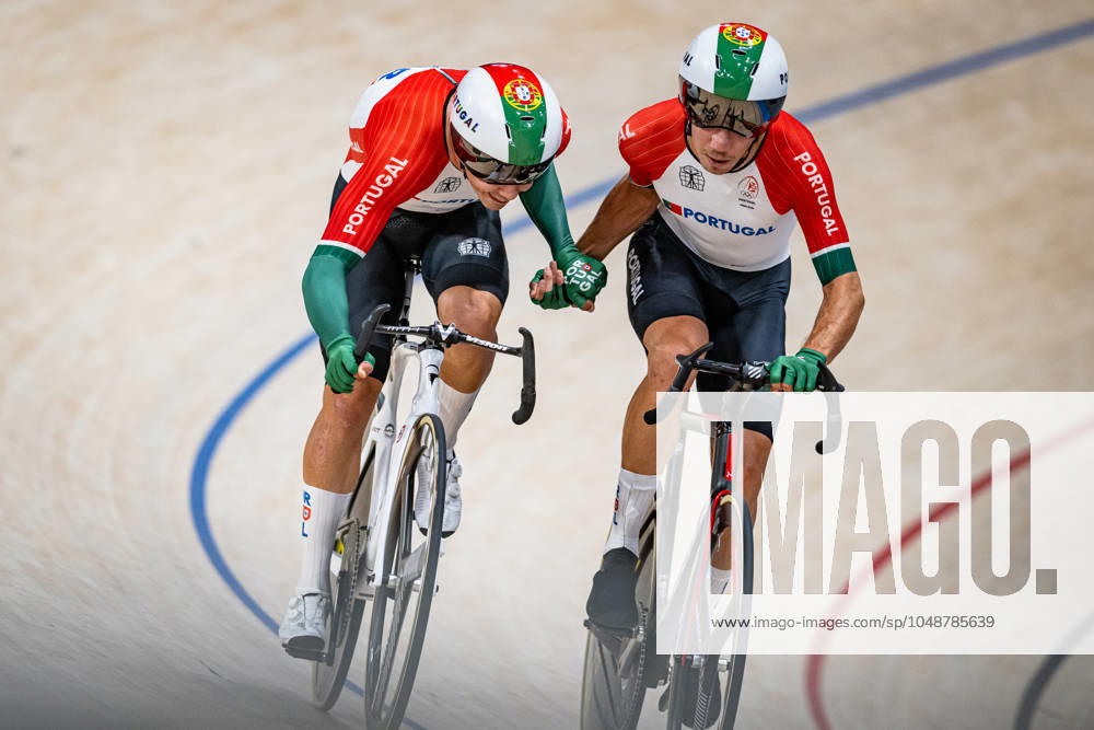 LEITAO Iuri, OLIVEIRA Rui Olympic Games Paris 2024 LEITAO Iuri OLIVEIRA Rui POR Portugal Landscape horizontal Landscape Event Event Olympic Games Paris 2024 Category Category Cycling Track Cycling Olympic Games Elite Men Location Place Europe France Saint Quentin en Yvelines Paris Velodrome National Discipline Madison Distance 50 km Date Date 10 08 2024 Saturday Day 6