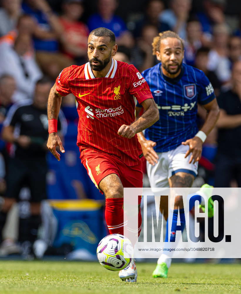 Football - FA Premier League - Ipswich Town FC v Liverpool FC IPSWICH, ENGLAND - Saturday, August 17, 2024: Liverpool s Mohamed Salah during the FA Premier League match between Ipswich Town FC and Liverpool FC at Portman Road. (Photo by David Rawcliffe Propaganda) IPSWICH Portman Road SUFFOLK ENGLAND