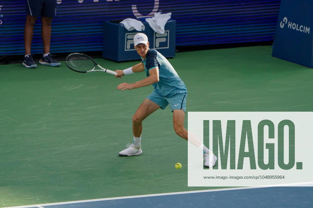 Cincinnati Open Men s Final: Jannik Sinner Vs. Frances Tiafoe Jannik Sinner is hitting a forehand during the men s final match between Jannik Sinner and Frances Tiafoe at the Cincinnati Open tennis tournament in Mason, Ohio, on August 19, 2024. Mason Ohio United States