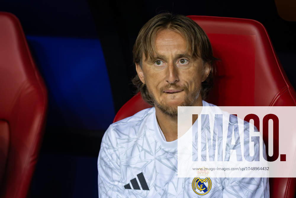 UEFA Super Cup 2024 Final match: Real Madrid Vs Atalanta BC in Warsaw, Poland - 14 Aug 2024 Luka Modric of Real seen during the UEFA Super Cup 2024 Final match between Real Madrid and Atalanta BC at PGE Narodowy stadium in Warsaw. Final score; Real Madrid 2:0. Atalanta BC. Warsaw Poland