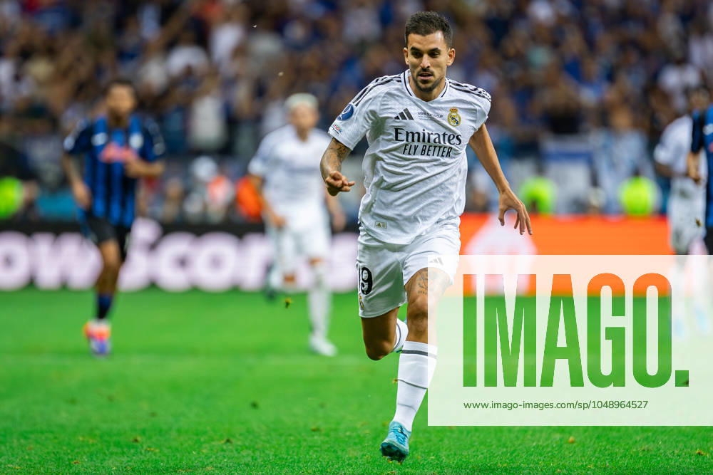 UEFA Super Cup 2024 Final match: Real Madrid Vs Atalanta BC in Warsaw, Poland - 14 Aug 2024 Dani Ceballos of Real seen in action during the UEFA Super Cup 2024 Final match between Real Madrid and Atalanta BC at PGE Narodowy stadium in Warsaw. Final score; Real Madrid 2:0. Atalanta BC. Warsaw Poland