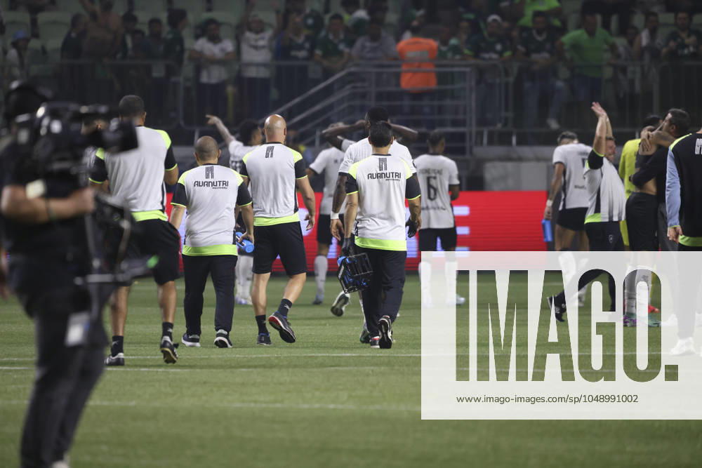 Match between Palmeiras and Botafogo for the Conmebol Libertadores 2024 Sao Paulo (SP), 08 21 2024 - LIBERTADORES PALMEIRAS X BOTAFOGO - Botafogo celebrates qualifying in a match between Palmeiras and Botafogo, valid for the second leg of the round of 16 of the Copa Conmebol Libertadores, on the evening of this Wednesday, August 21, 2024, at Allianz Parque, in Sao Paulo-SP. (Foto: Leco Viana Thenews2 imago images) SPO