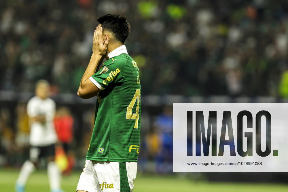 Match between Palmeiras and Botafogo for the Conmebol Libertadores 2024 Sao Paulo (SP), 08 21 2024 - LIBERTADORES PALMEIRAS X BOTAFOGO - Player Flaco Lopez celebrates his goal, during the match between Palmeiras and Botafogo, valid for the second leg of the round of 16 of the Copa Conmebol Libertadores, on the night of this Wednesday, August 21, 2024, at Allianz Parque, in Sao Paulo-SP. (Foto: Pedro Paulo Diaz Thenews2 imago images) SPO