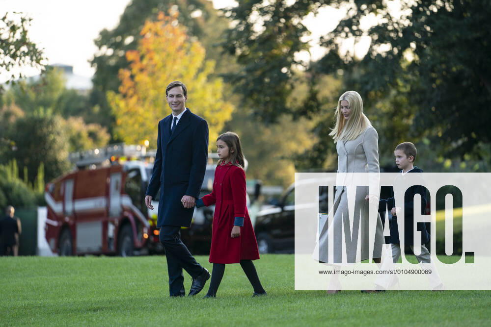 Ivanka Trump, Jared Kushner and their children Arabella and Joseph Kushner walk along the South Lawn to join President Donald Trump on Marine One as they depart the White House for a rally in Pennsylvania, on Tuesday, September 22, 2020 in Washington DC.