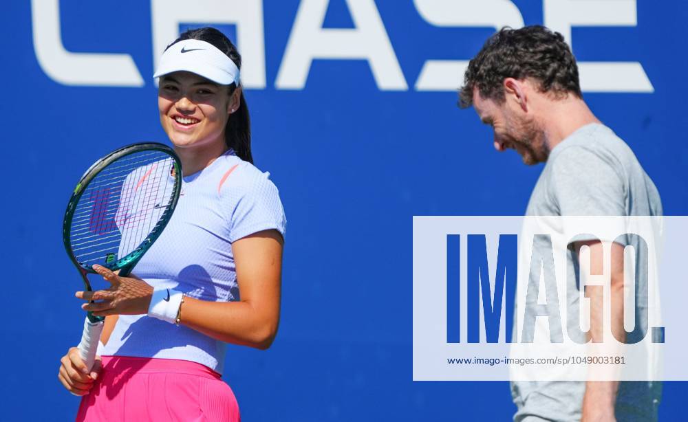Emma Raducanu practices with coach Nick Cavaday US Open, Previews, Flushing Meadows, New York, USA - 22 Aug 2024