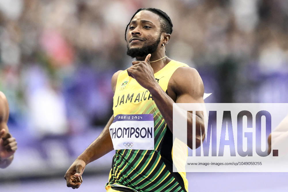 Kishane Thompson of Jamaica competes in the 100m men semifinal during the Paris 2024 Olympic Games, Olympische Spiele, Olympia, OS at Stade de France in Paris (France)