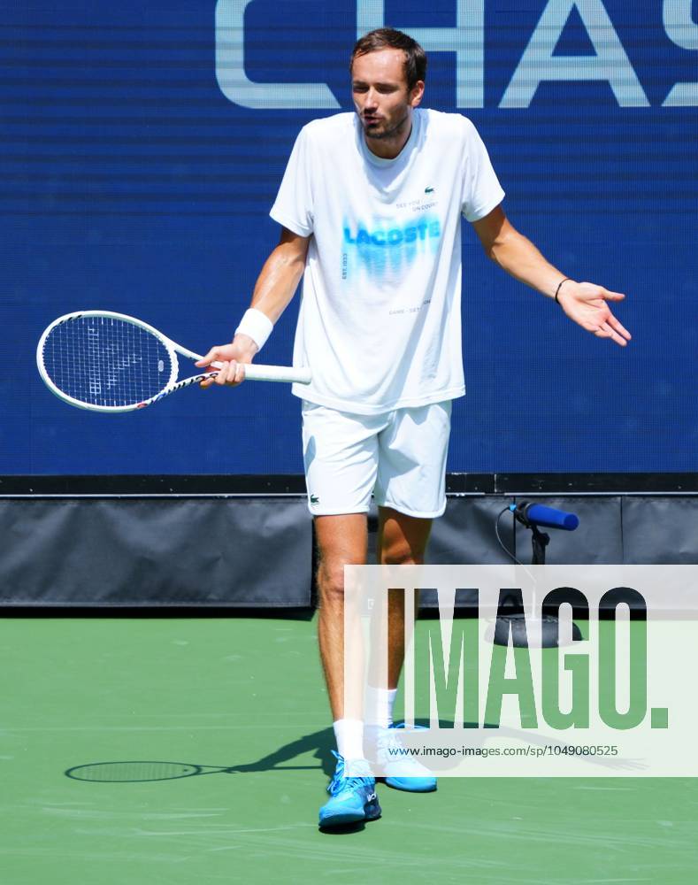 Daniil Medvedev reacts during practice US Open Championships 2024, Previews, Flushing Meadows, New York, USA - 24 Aug 2024