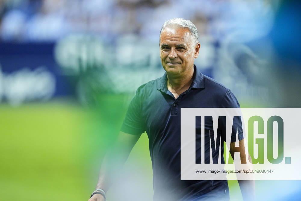 Sergio Pellicer, head coach of Malaga CF, looks on during the Spanish league, LaLiga Hypermotion, football match played between Malaga CF and CD Mirandes at La Rosaleda stadium on August 24, 2024, in Malaga, Spain. Malaga SPAIN - ZUMAa181 20240824_zaa_a181_137
