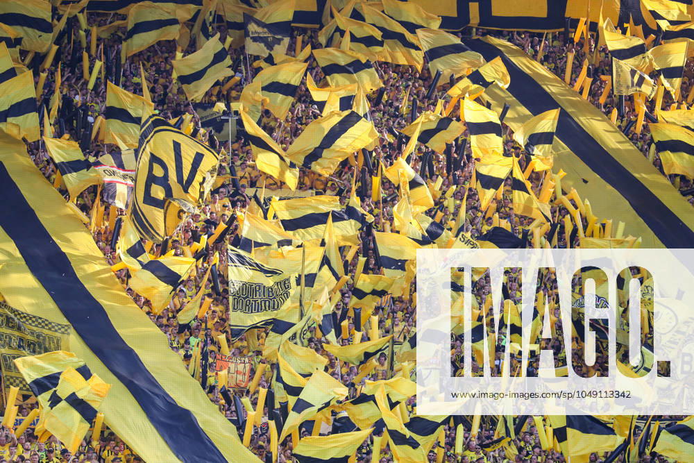 1 Bundesliga Borussia Dortmund Eintracht Frankfurt on 24 08 2024 at Signal Iduna Park in Dortmund The Borussia Dortmund fans on the South Stand Suedtribuene with a choreography MH