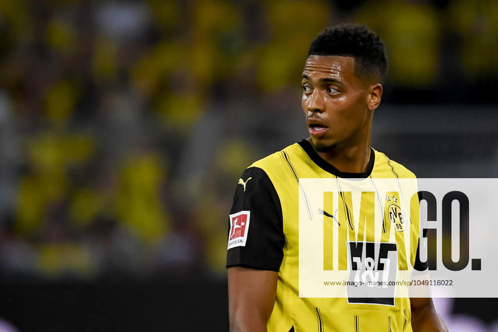 Felix Nmecha Borussia Dortmund looks on during the Bundesliga match between Borussia Dortmund and Eintracht Frankfurt at SIGNAL IDUNA PARK on August 24, 2024 in Dortmund, Germany Photo by Max Maiwald DeFodi Images Defodi 067 BVBSGE0240824 160 Defodi-067 DFL regulations prohibit any use of photographs as image sequences and or quasi-video.