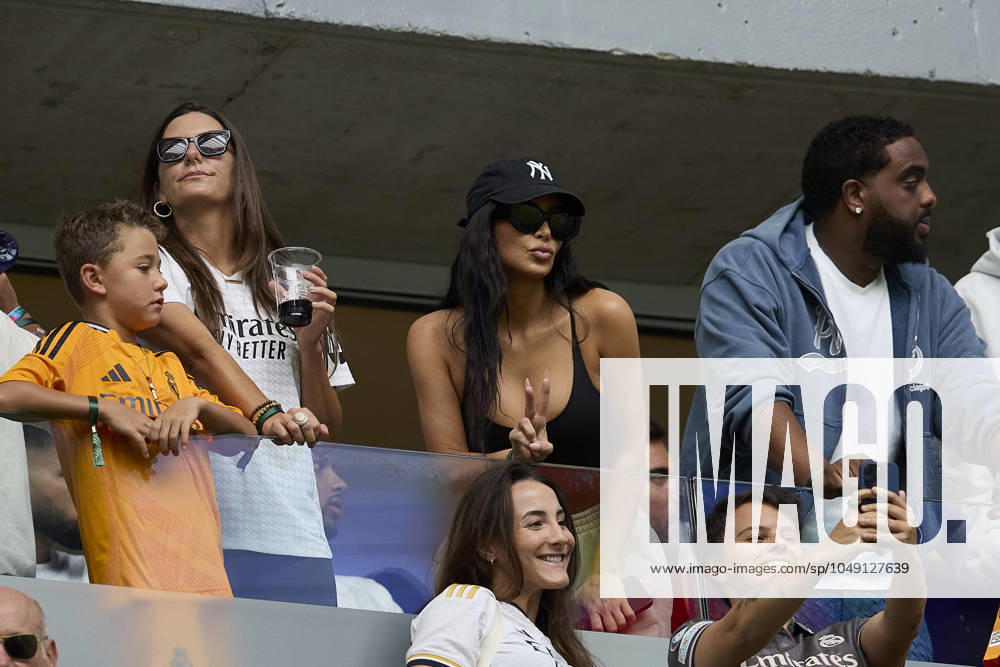 Kim Kardashian during La Liga football match between Real Madrid CF v Real Valladolid at Santiago Bernabeu Stadium in Madrid, Spain, August 25, 2024 Madrid Spain - ZUMAa206 20240825_zsp_a206_016