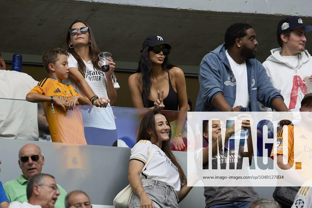 Kim Kardashian during La Liga football match between Real Madrid CF v Real Valladolid at Santiago Bernabeu Stadium in Madrid, Spain, August 25, 2024 Madrid Spain - ZUMAa206 20240825_zsp_a206_017