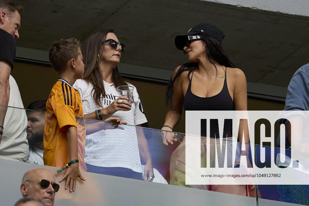 Kim Kardashian during La Liga football match between Real Madrid CF v Real Valladolid at Santiago Bernabeu Stadium in Madrid, Spain, August 25, 2024 Madrid Spain - ZUMAa206 20240825_zsp_a206_024