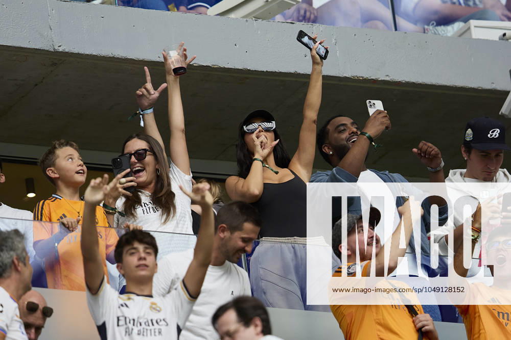 Kim Kardashian during La Liga football match between Real Madrid CF v Real Valladolid at Santiago Bernabeu Stadium in Madrid, Spain, August 25, 2024 Madrid Spain - ZUMAa206 20240825_zsp_a206_037