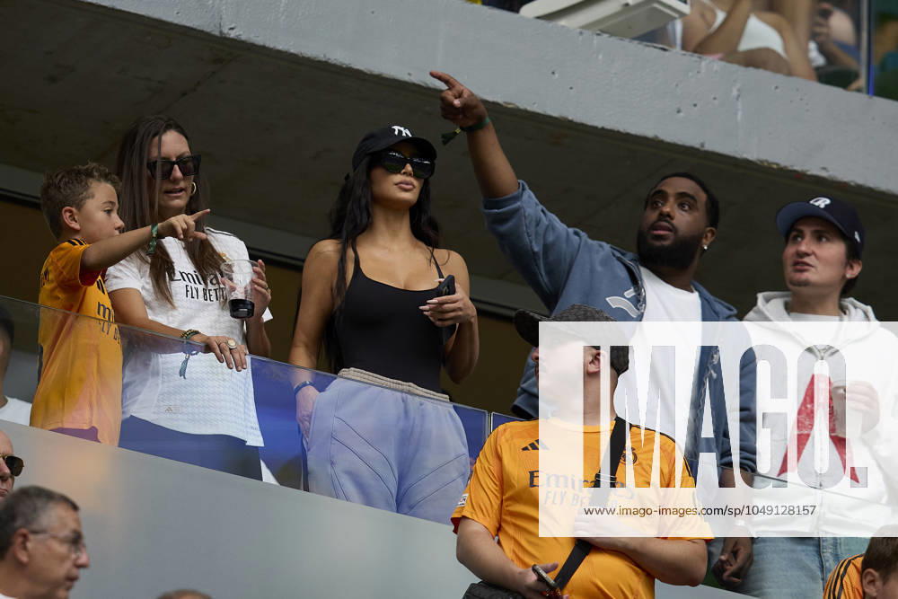 Kim Kardashian during La Liga football match between Real Madrid CF v Real Valladolid at Santiago Bernabeu Stadium in Madrid, Spain, August 25, 2024 Madrid Spain - ZUMAa206 20240825_zsp_a206_041