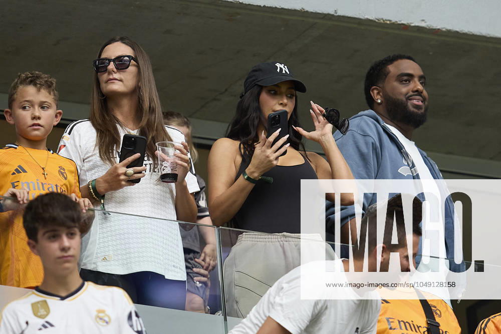Kim Kardashian during La Liga football match between Real Madrid CF v Real Valladolid at Santiago Bernabeu Stadium in Madrid, Spain, August 25, 2024 Madrid Spain - ZUMAa206 20240825_zsp_a206_043