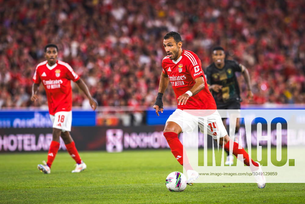 SL Benfica Vs CF Estrela da Amadora in Lisbon, Portugal - 24 Aug 2024 Evangelos Pavlidis of SL Benfica in action during the Liga Portugal Betclic match between SL Benfica and CF Estrela da Amadora at Estadio da Luz. Final score: SL Benfica 1 - 0 CF Estrela da Amadora Lisbon Portugal