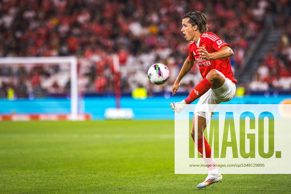 SL Benfica Vs CF Estrela da Amadora in Lisbon, Portugal - 24 Aug 2024 Alvaro Fernandez Carreras of SL Benfica in action during the Liga Portugal Betclic match between SL Benfica and CF Estrela da Amadora at Estadio da Luz. Final score: SL Benfica 1 - 0 CF Estrela da Amadora Lisbon Portugal