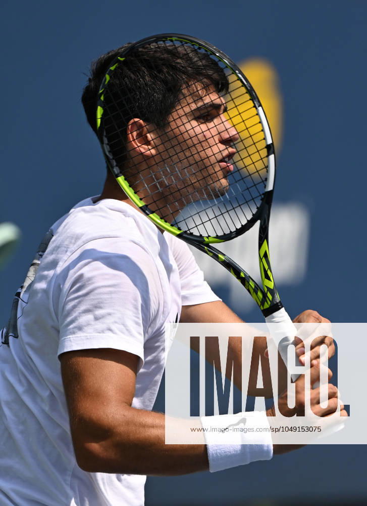 Practice court at the USTA Billie Jean King National Tennis Center during the US Open Featuring: Carlos Alcaraz Where: Queens, New York, United States When: 25 Aug 2024 Credit: Robert Bell INSTARimages . NOT FOR USE BY NEWSPAPERS BASED IN THE UK.