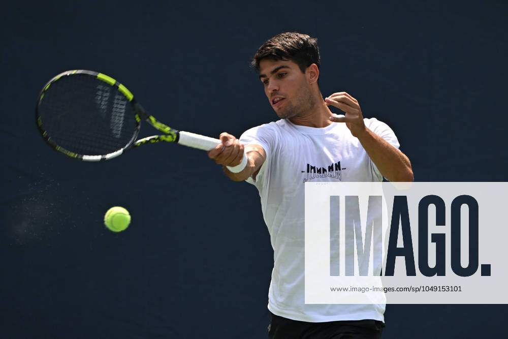 Practice court at the USTA Billie Jean King National Tennis Center during the US Open Featuring: Carlos Alcaraz Where: Queens, New York, United States When: 25 Aug 2024 Credit: Robert Bell INSTARimages . NOT FOR USE BY NEWSPAPERS BASED IN THE UK.