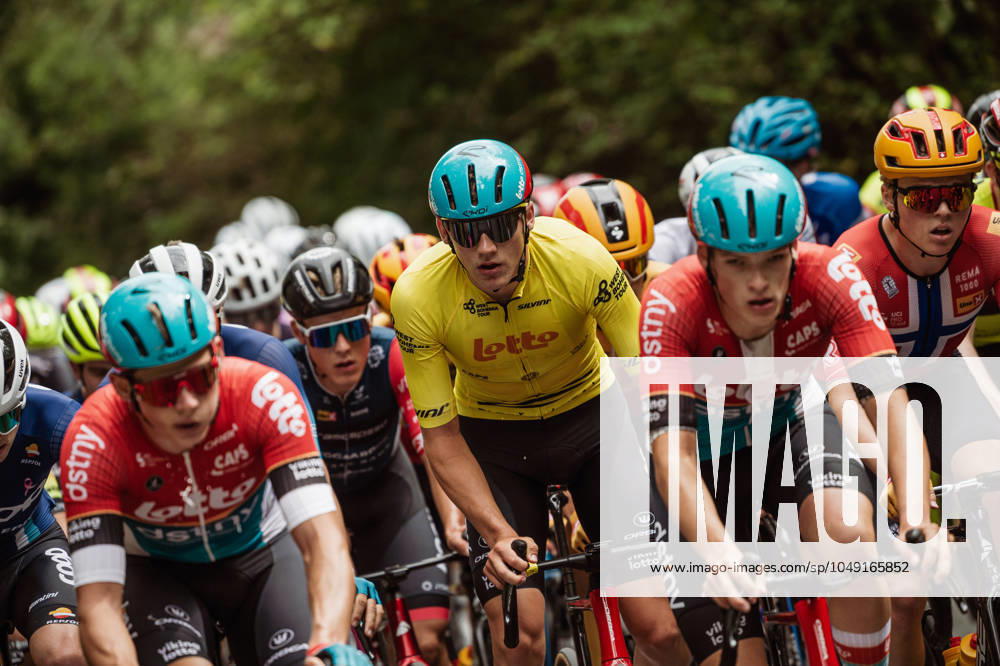 West Bohemia Tour 2024, stage 3, Road cycling, Rad, Radsport, Strasse Victor Vaneeckhoutte (Lotto Dstny Development Team) in yellow jersey, on August 25, 2024, Pilsen, Czechia. (CTKxPhoto JanxBrychta) CTKPhotoF202408260004301 CTKPhotoF202408260004301