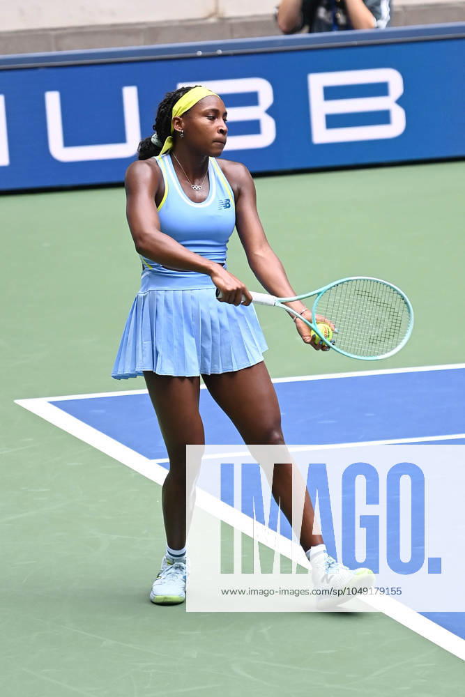 Coco Gauff during her first round win at the US Open Featuring: Coco Gauff Where: Queens, New York, United States When: 26 Aug 2024 Credit: Joey Andrew startraksphoto.com . NOT FOR USE BY NEWSPAPERS BASED IN THE UK.