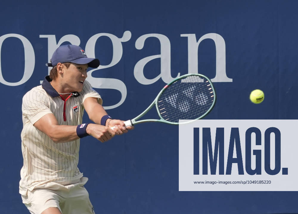 Soonwoo Kwon (KOR) loses to Alexei Popyrin (AUS) 7-5, 6-2, 6-3 at the US Open being played at Billie Jean King National Tennis Center in Flushing, Queens, NY, {USA} Â Cal Media Flushing, Queens USA - ZUMAc04_ 20240826_zma_c04_050