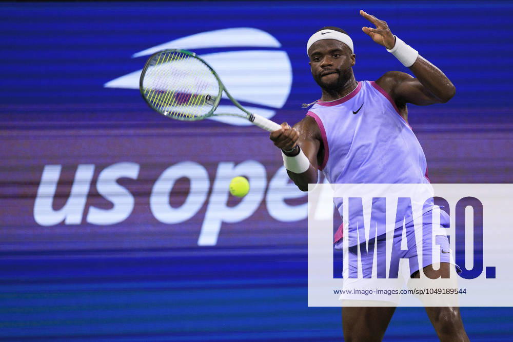 Frances Tiafoe during Day 1 of his match against Aleksandar Kovacevic in the 2024 US Open held at the USTA Billie Jean King National Tennis Center on MondayAugust 26, 2024 in the Flushing neighborhood of the Queens borough of New York City. JAVIER ROJAS PI Flushing Meadows USA - ZUMAp124 20240826_zaa_p124_064