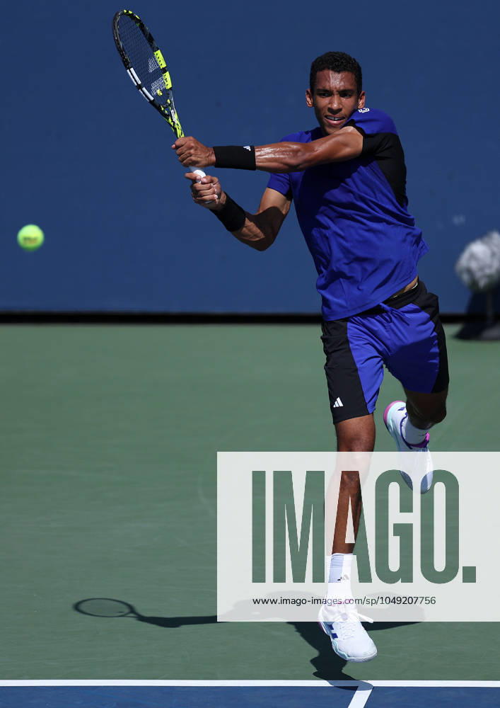 Felix Auger Aliassime of Canada in action US Open Championships 2024, Day Two, Flushing Meadows, New York, USA - 27 Aug 2024
