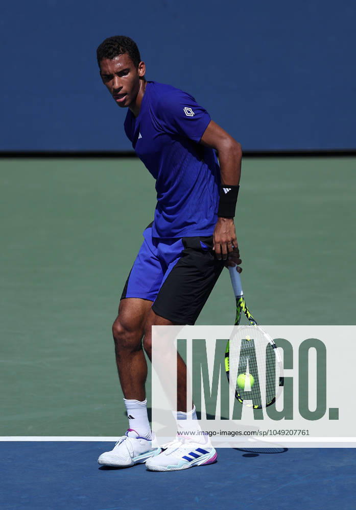 Felix Auger Aliassime of Canada in action US Open Championships 2024, Day Two, Flushing Meadows, New York, USA - 27 Aug 2024