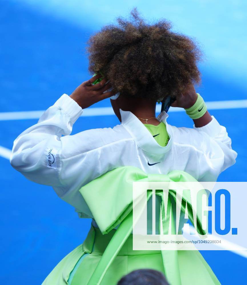 Naomi Osaka walks onto court wearing a giant bow US Open Championships 2024, Day Two, Flushing Meadows, New York, USA - 27 Aug 2024