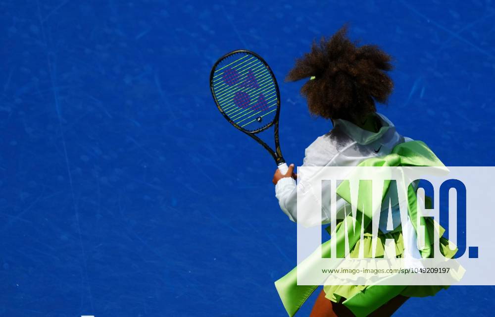 Naomi Osaka warms up wearing a giant bow US Open Championships 2024, Day Two, Flushing Meadows, New York, USA - 27 Aug 2024