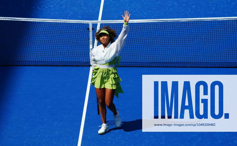 Naomi Osaka warms up wearing a giant bow US Open Championships 2024, Day Two, Flushing Meadows, New York, USA - 27 Aug 2024