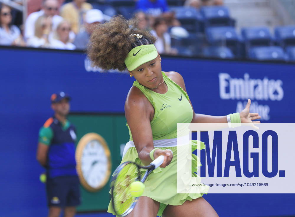 Naomi Osaka during Day 2 of her match against Jalena Ostapenko in the 2024 US Open held at the USTA Billie Jean King National Tennis Center on Tuesday August 27, 2024 in the Flushing neighborhood of the Queens borough of New York City. JAVIER ROJAS PI Flushing Meadows USA - ZUMAp124 20240827_zaa_p124_039