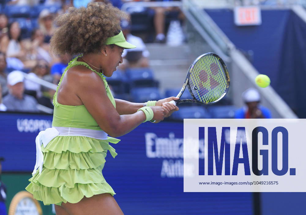 Naomi Osaka during Day 2 of her match against Jalena Ostapenko in the 2024 US Open held at the USTA Billie Jean King National Tennis Center on Tuesday August 27, 2024 in the Flushing neighborhood of the Queens borough of New York City. JAVIER ROJAS PI Flushing Meadows USA - ZUMAp124 20240827_zaa_p124_044